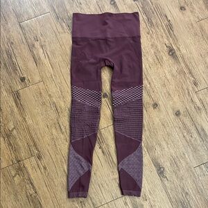 SPANX Burgundy Patterned Leggings